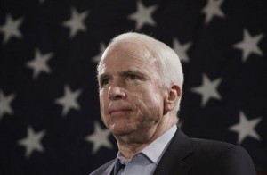 Sen. John McCain, R-Ariz. at a Veterans Town Hall Meeting in Phoenix. Americans say they don't like partisan gridlock in Washington. But they are voting in ways almost certain to increase it, by punishing politicians who cooperate with the opposing party and rewarding ideological purity that pushes both parties to the left and right fringes.  (AP Photo/Ross D. Franklin, File)