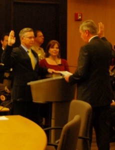 Bill Montgomery is sworn in Nov. 22 as Maricopa County Attorney.