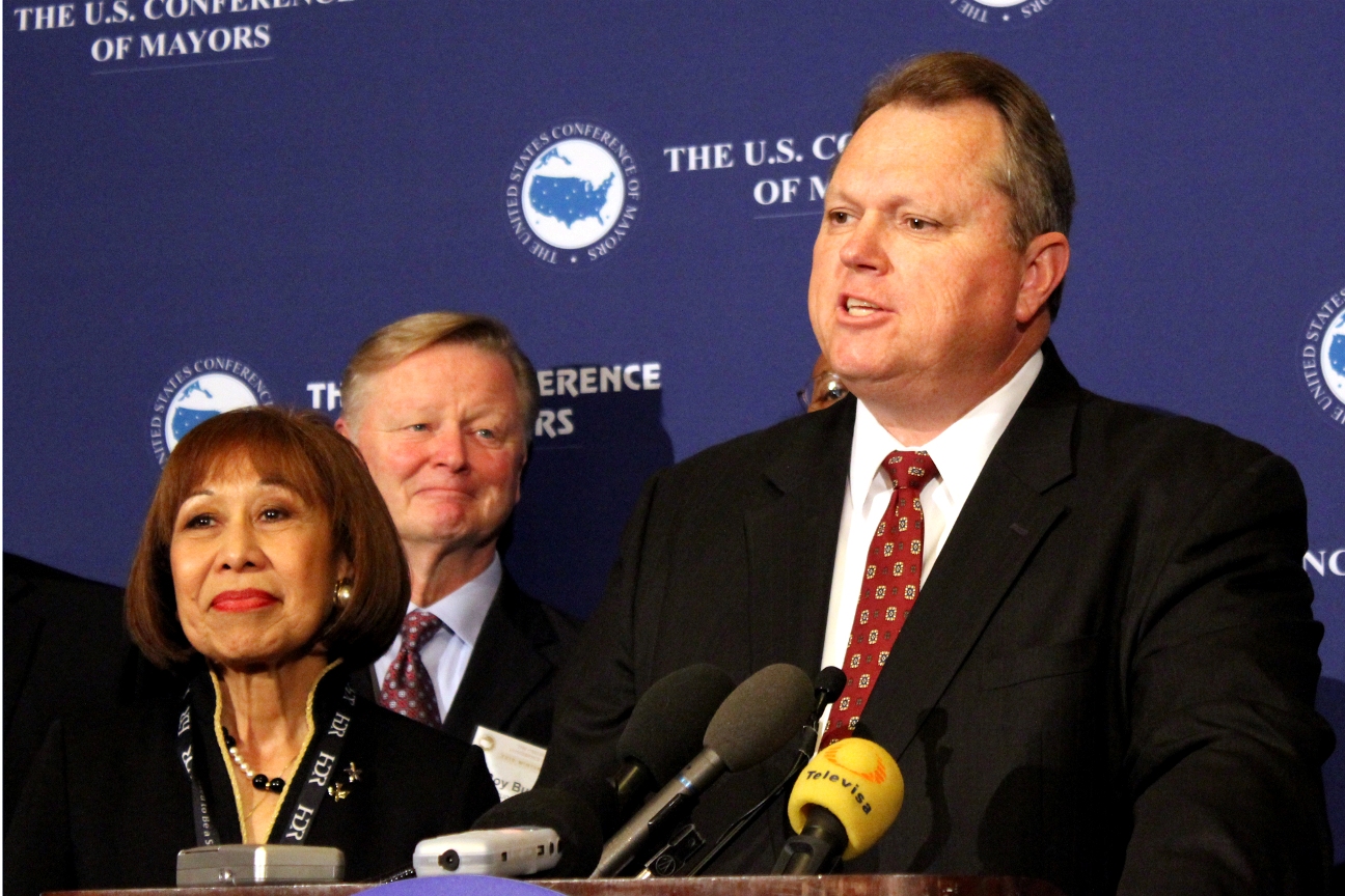 Mesa Mayor Scott Smith, shown in this January file photo from another trip to Washington, is optimistic after meetings with White House and congressional officials that a fiscal deal can be worked out. (Cronkite News Servict photo by Salvador Rodriguez)