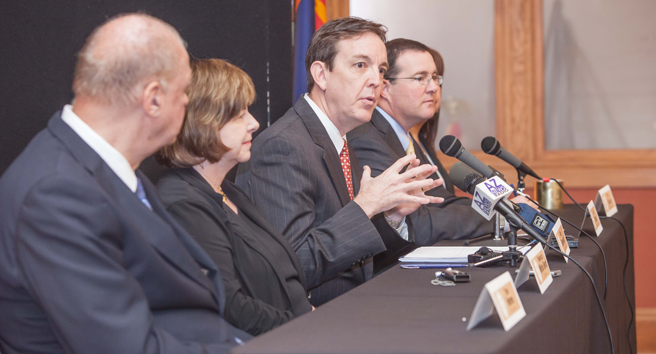 Arizona Secretary of State Ken Bennett at the certification of the 2012 election canvass. (Photo by Ryan Cook/RJ Cook Photography)