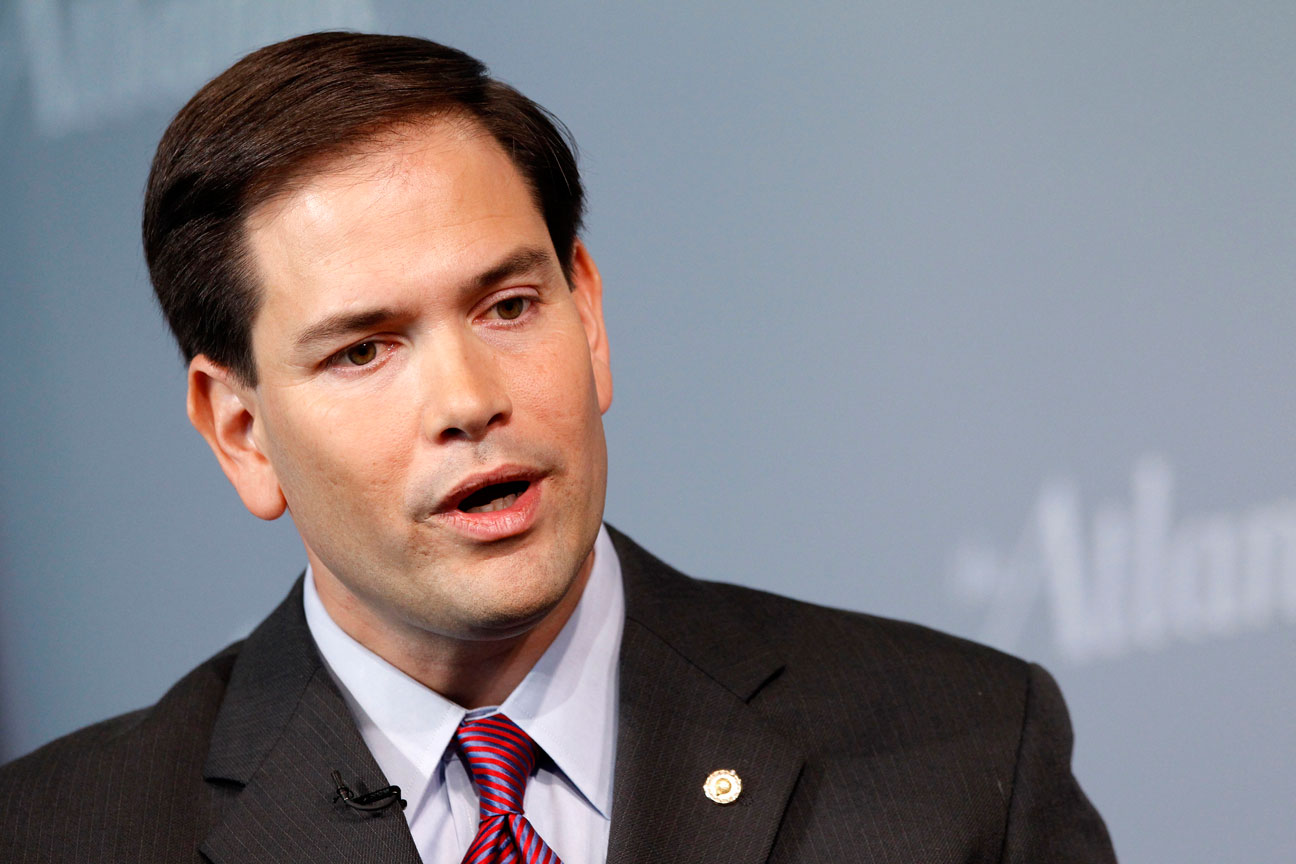 In this Oct. 5, 2011 file photo, Sen. Marco Rubio, R-Fla., speaks at the Newseum in Washington. In an opinion piece published Sunday Jan. 27, 2013 in the Las Vegas Review-Journal, Rubio wrote that the existing system amounts to "de facto amnesty," and he called for "commonsense reform." (AP Photo/Haraz N. Ghanbari, File)