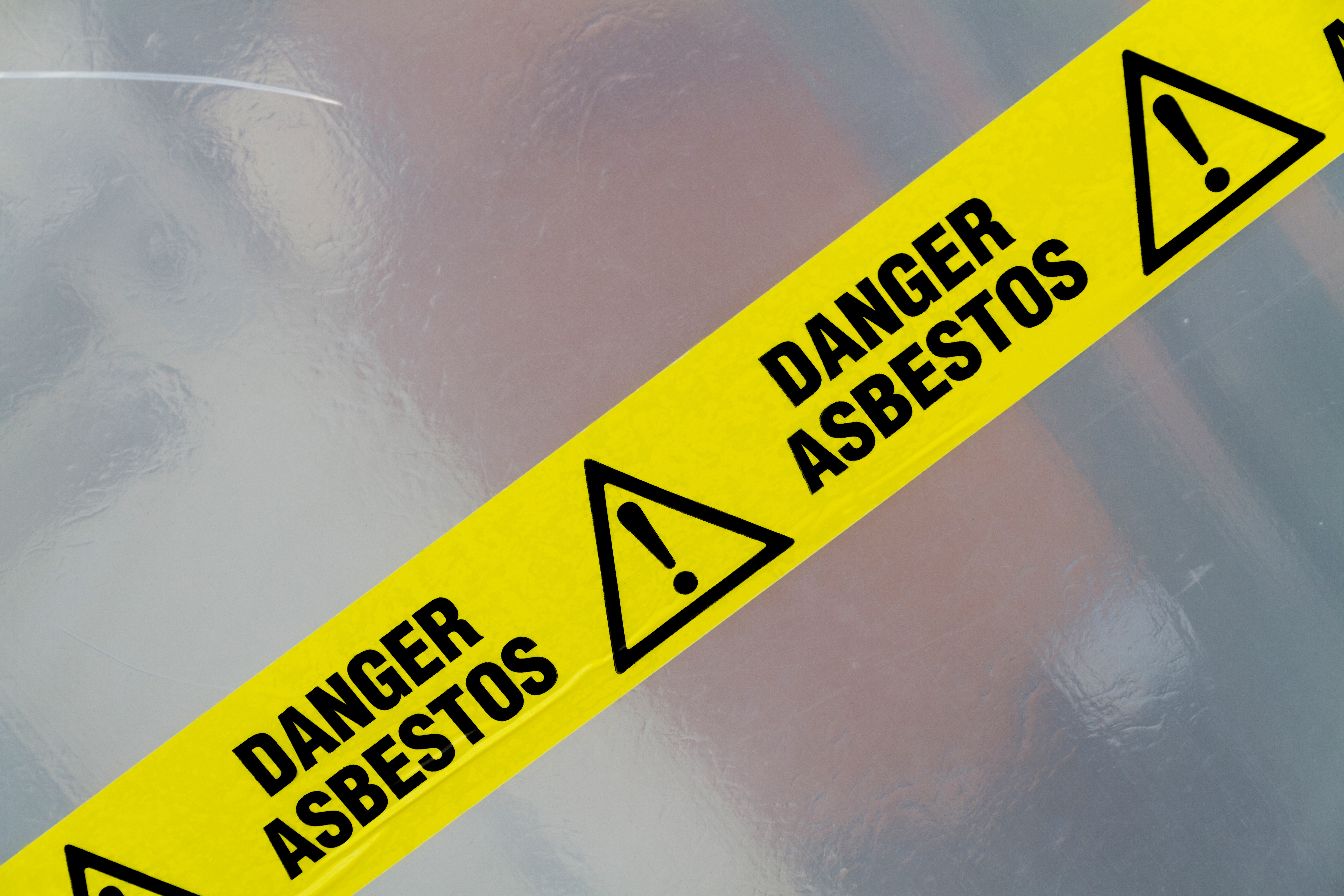 Asbestos warning sign