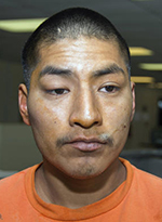 This Jan. 30, 2014 photo provided by the Arizona Department of Corrections shows inmate Jacob Harvey, accused of attacking a state prison teacher in Florence, Ariz. (Arizona Department of Corrections via AP, File)