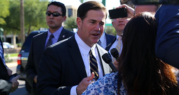 Gov. Doug Ducey (Photo by Paulina Pineda/Arizona Capitol Times)