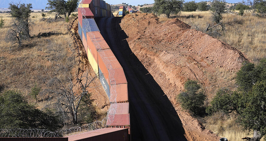 shipping containers, lawsuits, Ducey, federal government, migrants, immigration, border