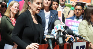 Mesa Democratic Sen. Eva Burch urges Republicans to vote for Democrats in November so they can protect abortion rights after Monday's Supreme Court ruling.